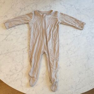 Rayon of Bamboo Baby Footed Pajamas, One Piece Long Sleeve 2 Way Zipper